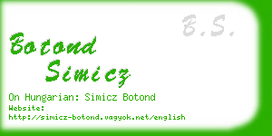 botond simicz business card